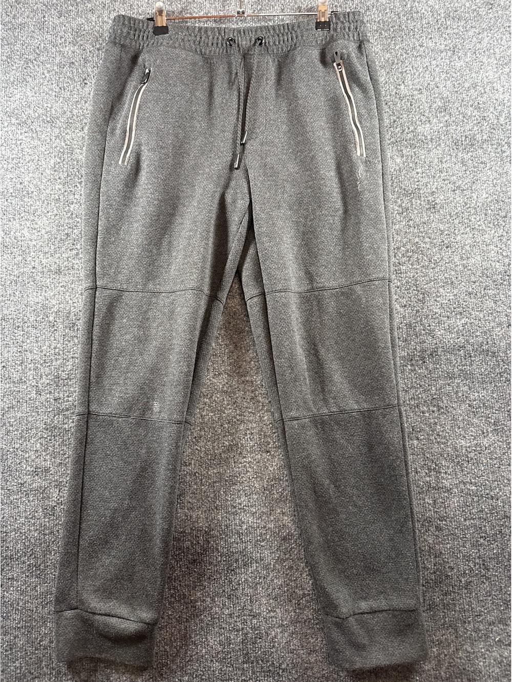 Spyder Active Womens M Gray Athletic Pants Joggers Stretch Zip Pockets